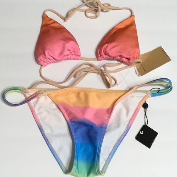 New. WILDFOX/Reef rainbow bikini. XS-too/M-bottom. - Picture 7 of 9